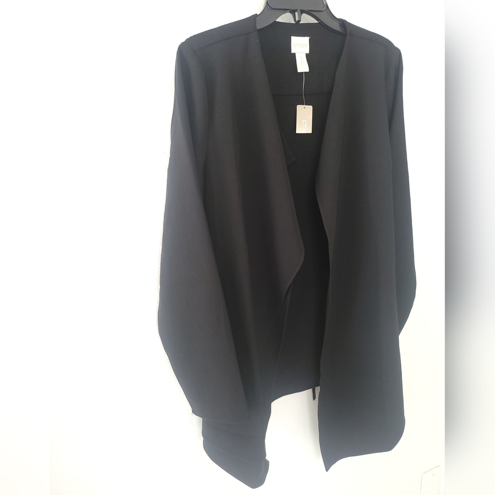 Chicos Cardigan Elegant Black Women's Size 1  NWT - Picture 6 of 7